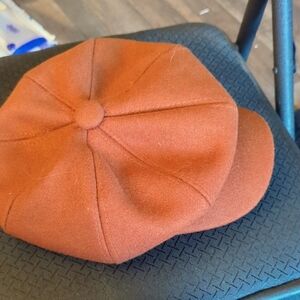 Stylish Burnt Orange Sienna Brown Color Newsboy Cap